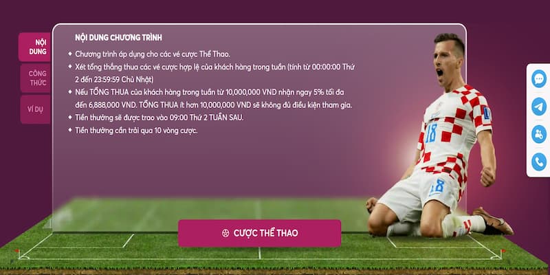 Hướng dẫn cách tham gia hoàn 5% tiền thua